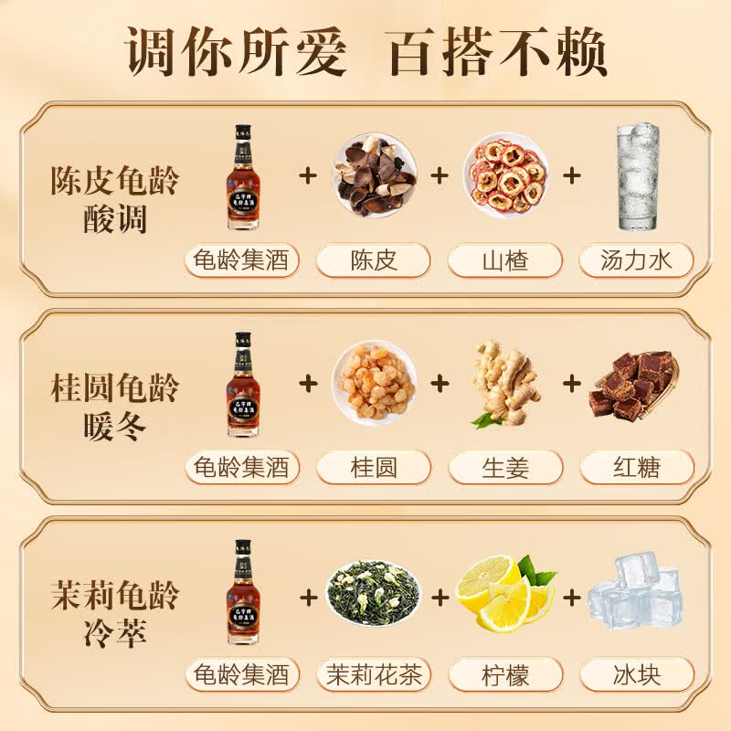 广誉远远字牌龟龄集酒125ml/瓶 青春小炮 延缓衰老抗疲劳 保健酒   28度 125mL 1瓶 （单瓶体验装）