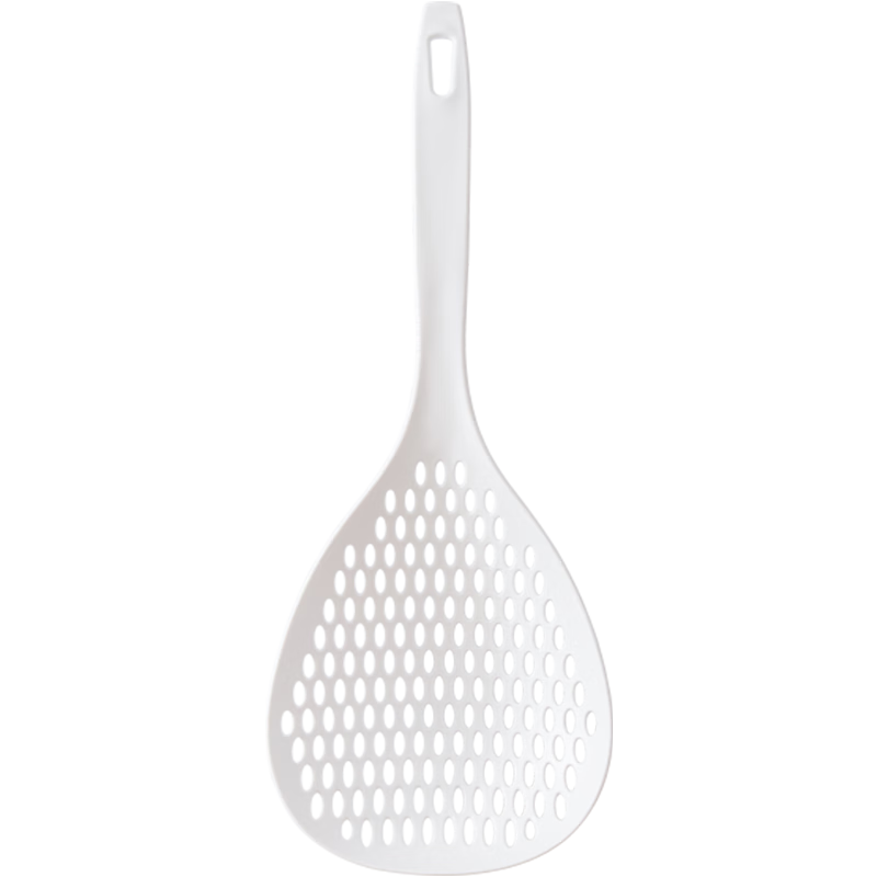 sungsa 日本漏勺家用耐高温尼龙网漏捞勺 大号厨房捞饺子汤圆馄饨捞面勺 白色
