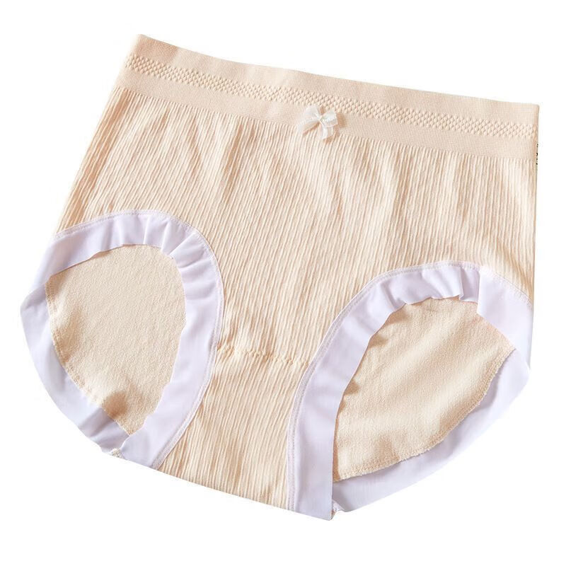 顶瓜瓜中高腰女士内裤高弹亲肤抗菌短裤舒适透气棉裆包臀无痕三角裤 4条装（颜色随机） XL 【亲肤高弹】 【130-170斤】