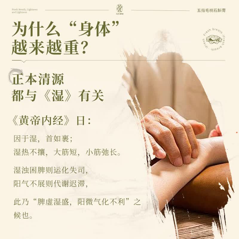 花禾理研石斛膏花禾五指毛桃茯苓伏湿膏石斛膏噗噗顺畅体态轻盈 五盒高效装 270g*5盒