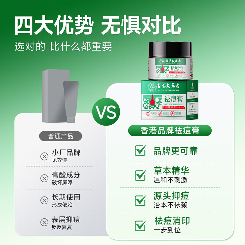 香港大药房祛痘膏 1瓶【买2送1】