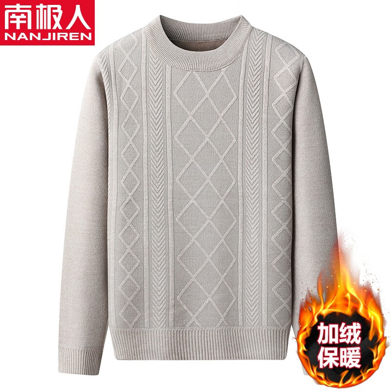 ���ڲ������ϼ��ˣ�Nanjiren�����޼Ӻ�ë���ж�������Բ��������ë�����´����֯���ְ�װ���� ��ɫ 3XL