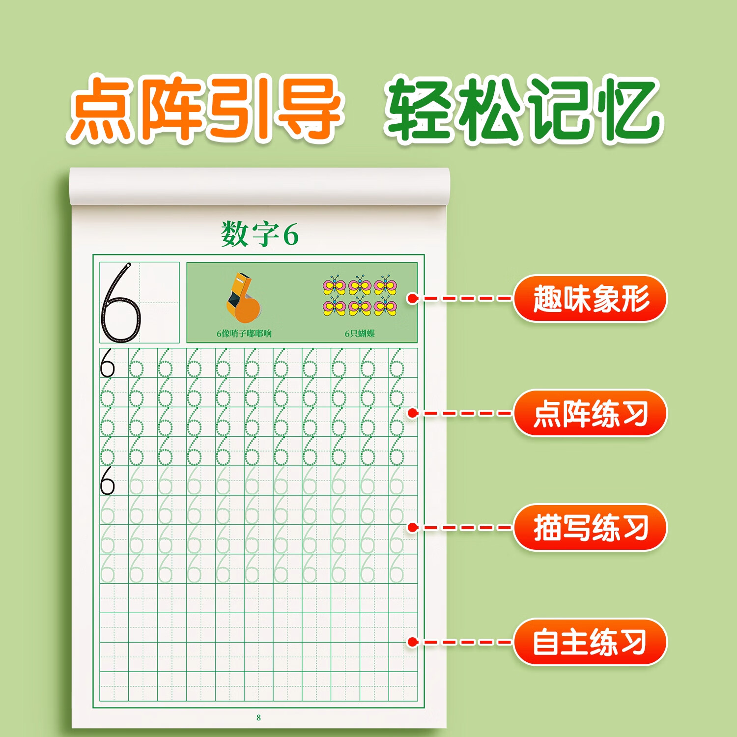 汉状元书院儿童数字练字帖描红本幼儿园拼音点阵控笔训练字帖幼小衔接中班练字本全套写字入门初学者每日一练 【全套5本】数字+拼音2本+加减法+英语字母