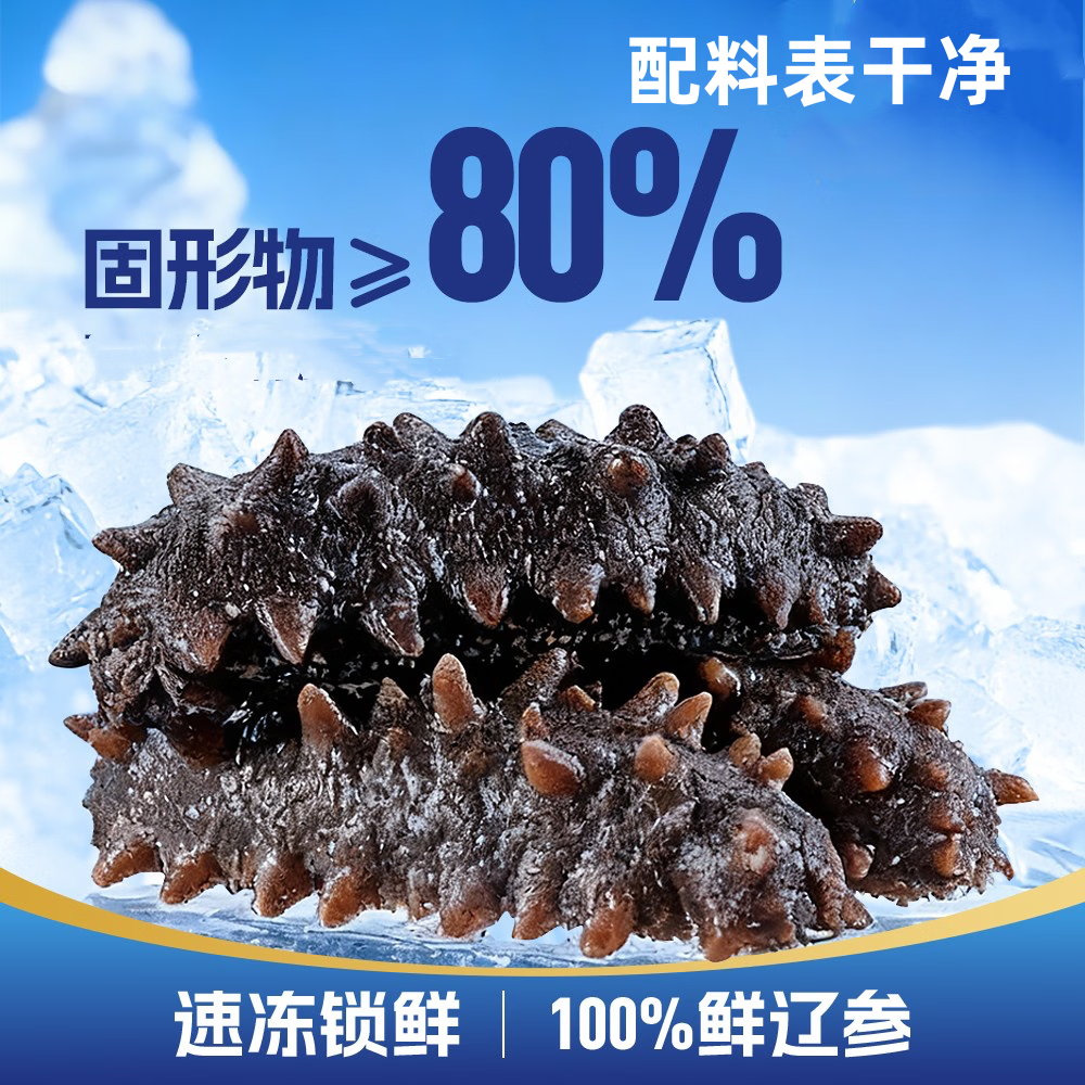 大宴岛大连有机冷冻海参1斤简装即食独立包装官方旗舰店固形物80% 2斤/20-24头礼盒