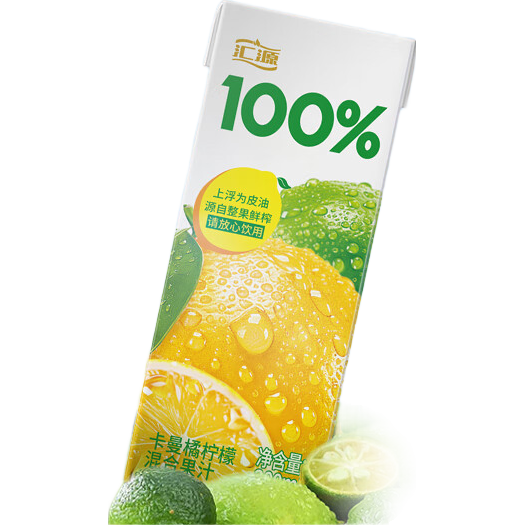 汇源100%阳光柠檬混合果汁礼盒装饮料200ml*12盒节日年货节送礼宴请