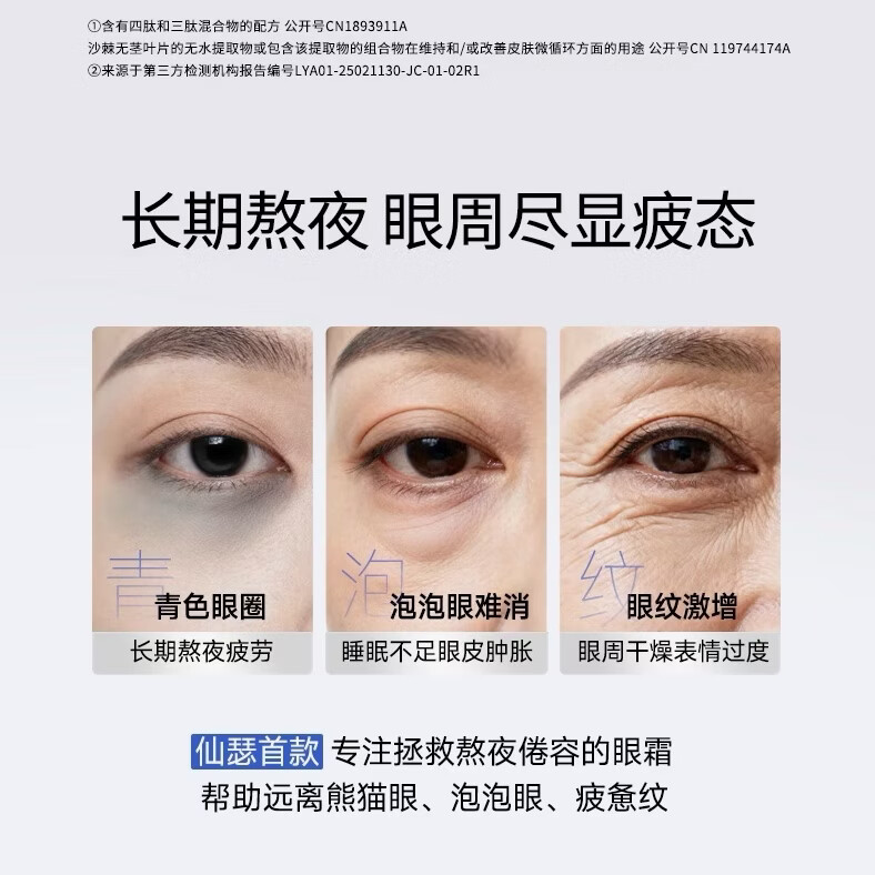 仙瑟【部分带盒】氨甲环酸传明酸四合一维他命包覆型益肤菌乳胜肽精华 肽类熬夜眼霜20ml【去盒刮码留年份】