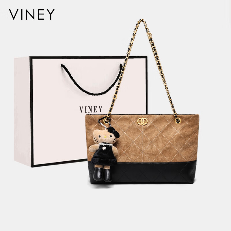 viney新款包包女包轻奢单肩包品牌腋下包生日礼物高级感送女友老婆 【棕色】高档通勤大包 高级感轻奢时尚复古大容量手提包