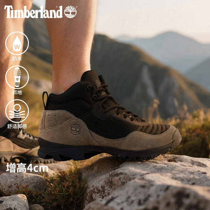 添柏岚（Timberland）官方男鞋秋冬新款中帮徒步靴户外防水抓地|A6CH5 A6CH5EJT/黑中灰色 42