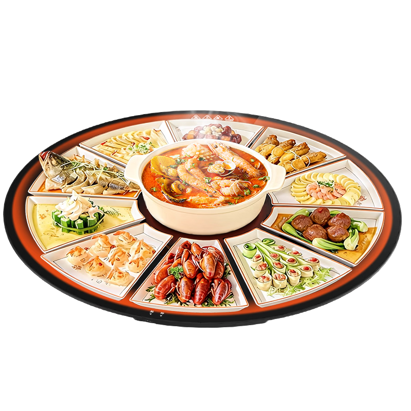 美的（Midea）暖菜板加热板热菜板保温板 家用多功能餐桌转盘保温垫恒温加热桌垫热牛奶神器（60cm圆形）HBT60Y3