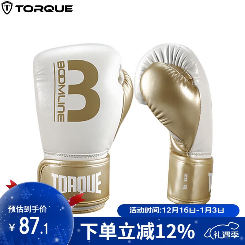 TORQUE儿童拳套综合格斗拳击散打训练小孩手套打沙袋专业拳套 白金6OZ