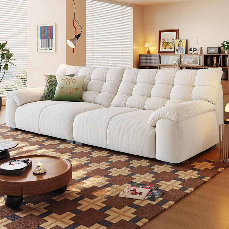 帕沙曼泡泡熊布艺沙发小户型客厅雪尼尔复古奶油风可拆洗2025新款2929ZF 0.7*0.8米脚踏【雪尼尔】(下单联系客服） 【旗舰版】 空气棉+紫罗兰+硅胶棉+竹炭海绵