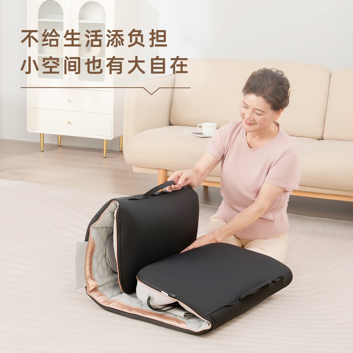 荣耀按摩垫全身多功能家用按摩躺垫靠垫按摩仪颈椎按摩器肩颈腰背按摩气囊垫R-AM16 家用气囊按摩垫