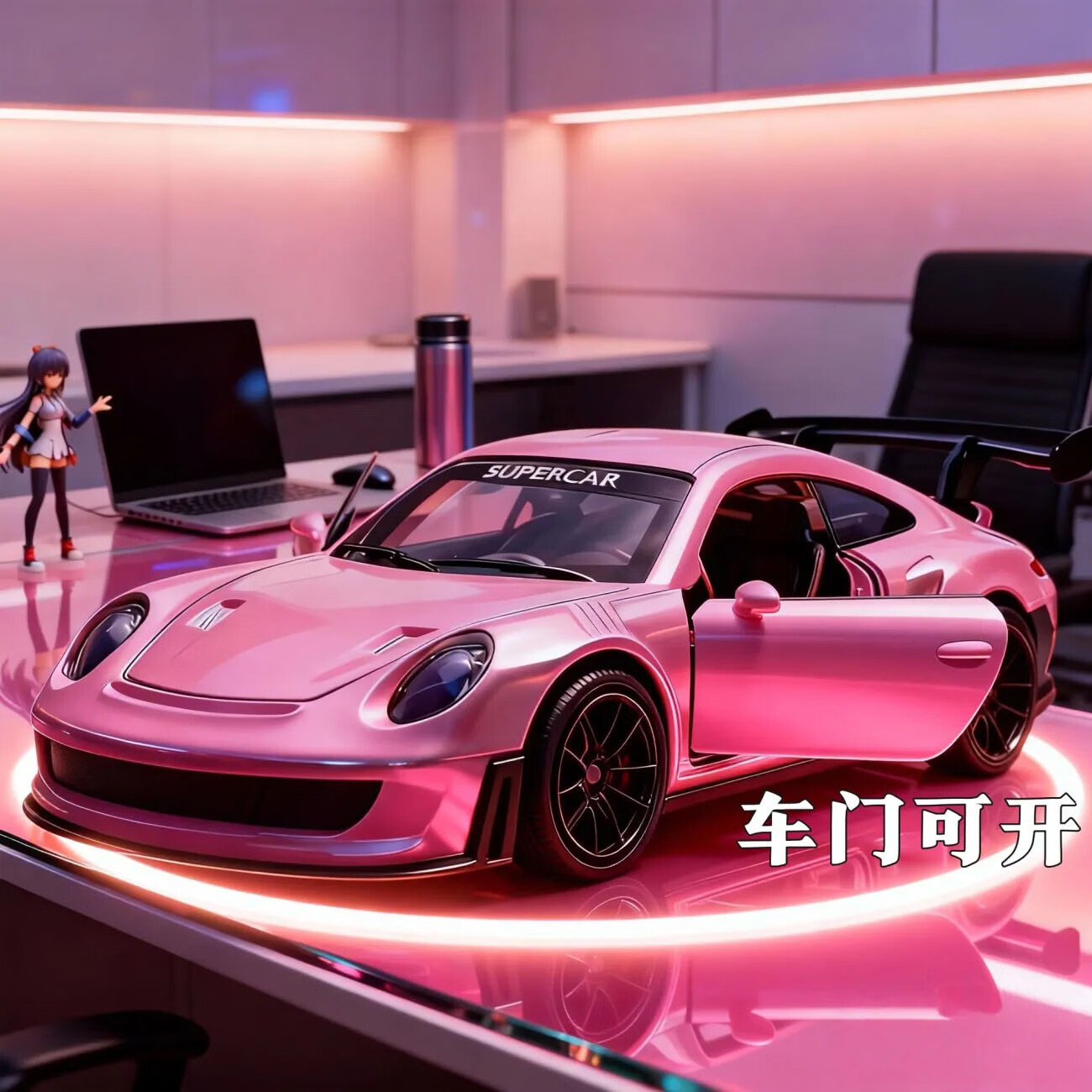 CHILDLIKE CHARM童趣无边合金车模保时捷911跑车模型男孩汽车玩具收藏摆件 保时捷911【芭比粉】尺寸：10.5*3CM