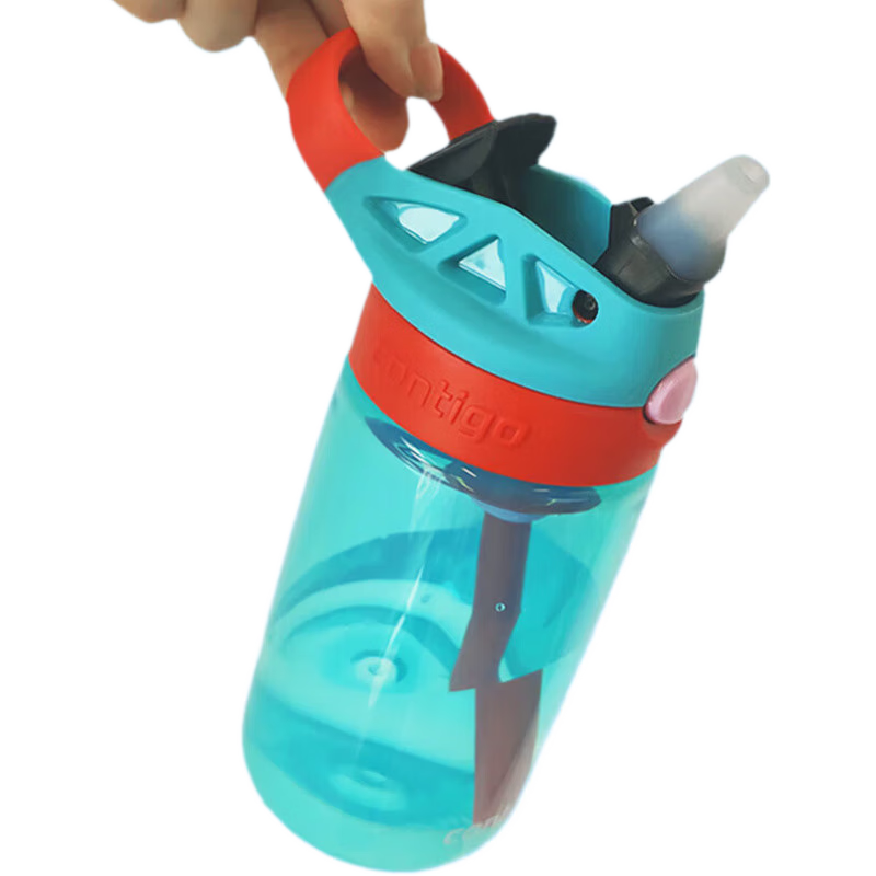 contigo國康迪克水杯兒童吸管杯幼兒園寶寶帶吸管夏季上學(xué)專用 西瓜紅 22 隨機男寶顏色不支持指定花色0