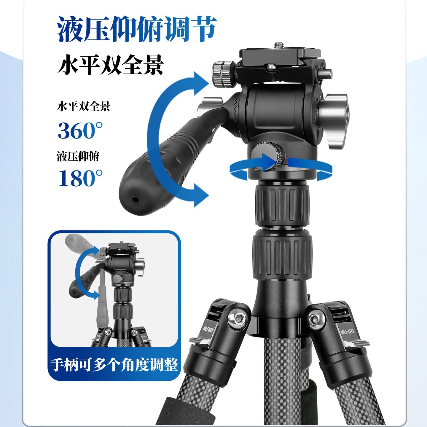 缔峰（DIFUN）GT422C专业轻便旅行单反相机碳纤维三脚架手机微单摄影直播碳素支架球型云台套装可反折叠倒置拍摄 [22管径]无中轴4节三脚架1
