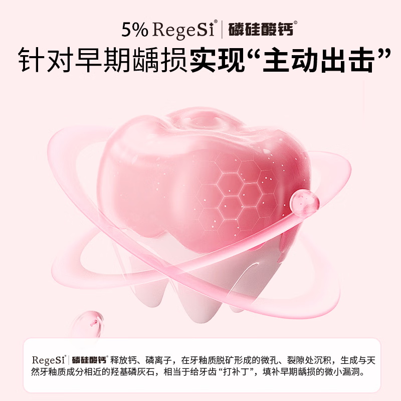 完好如初儿童防蛀牙膏RegeSi磷硅酸钙清洁3-12岁护齿防龋呵护换牙期小学生 防蛀牙膏*1支 40g