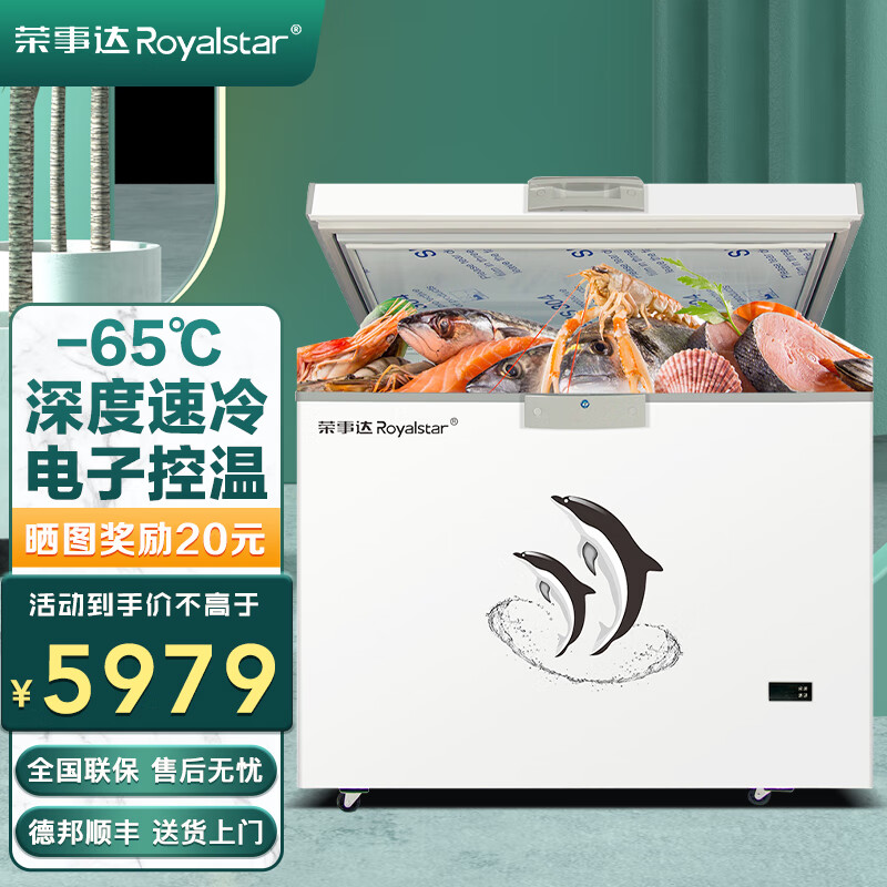 (royalstar)超低温零下40度商用大容量冷冻零下柜海鲜深冷速冻冰箱