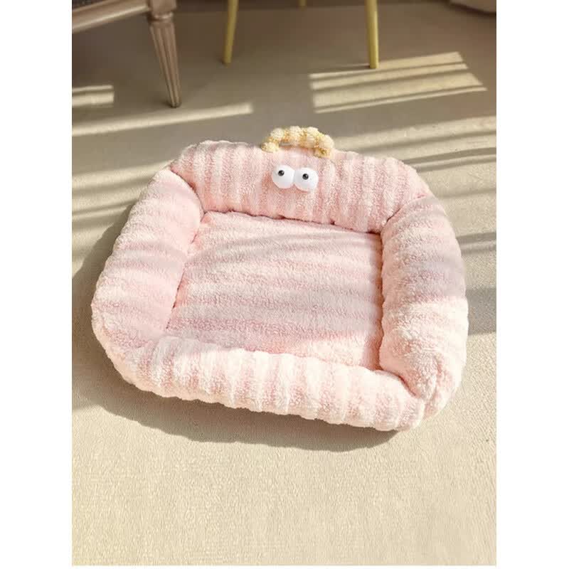 秦火狗窝冬季保暖宠物沙发小型犬狗狗睡垫软垫冬天小狗专用床网红猫窝 多巴胺粉 M-【45*55cm】【建议10斤内】