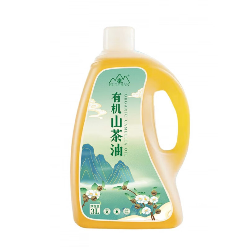 徽（huishan）徽山山茶油食用油3L一級(jí)有機(jī)物理冷壓榨純正孕婦兒童茶籽油 3L/桶裝