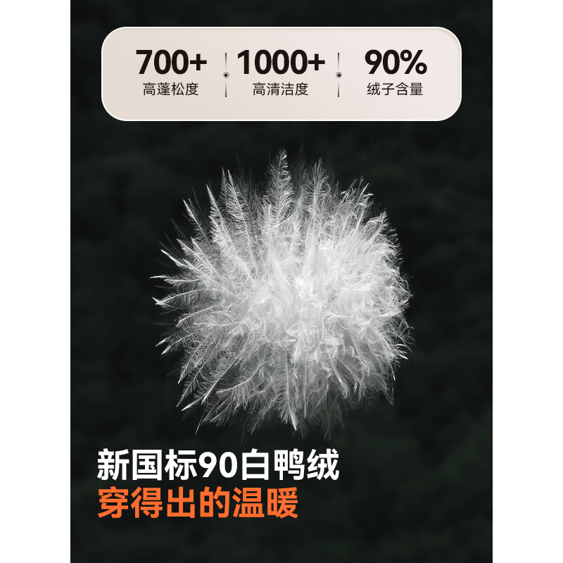 康博25秋冬新款羽绒服厚款中长通勤实用立领男女款 黑色 M (170)