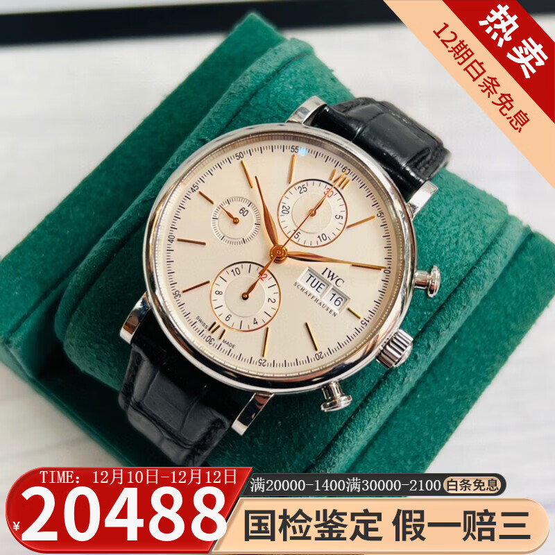 万国（IWC）【二手99新】万国柏涛菲诺系列自动机械男表商务休闲正装手表 42mm白盘金针皮带IW391031