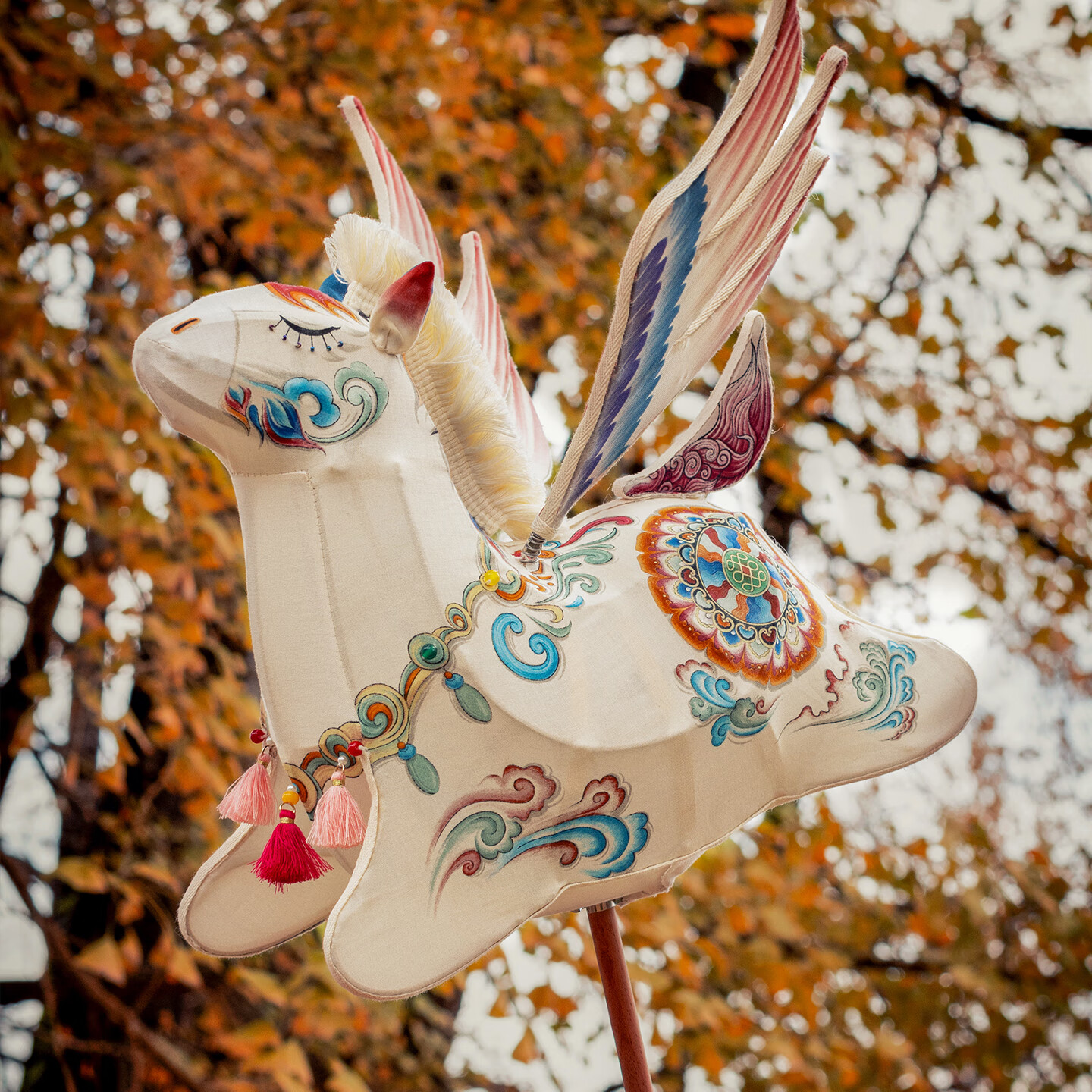 王的手创马年灯笼手工diy新年花灯中式竹编春节2026新款敦煌飞天 DIY材料包（需自己动手制作）