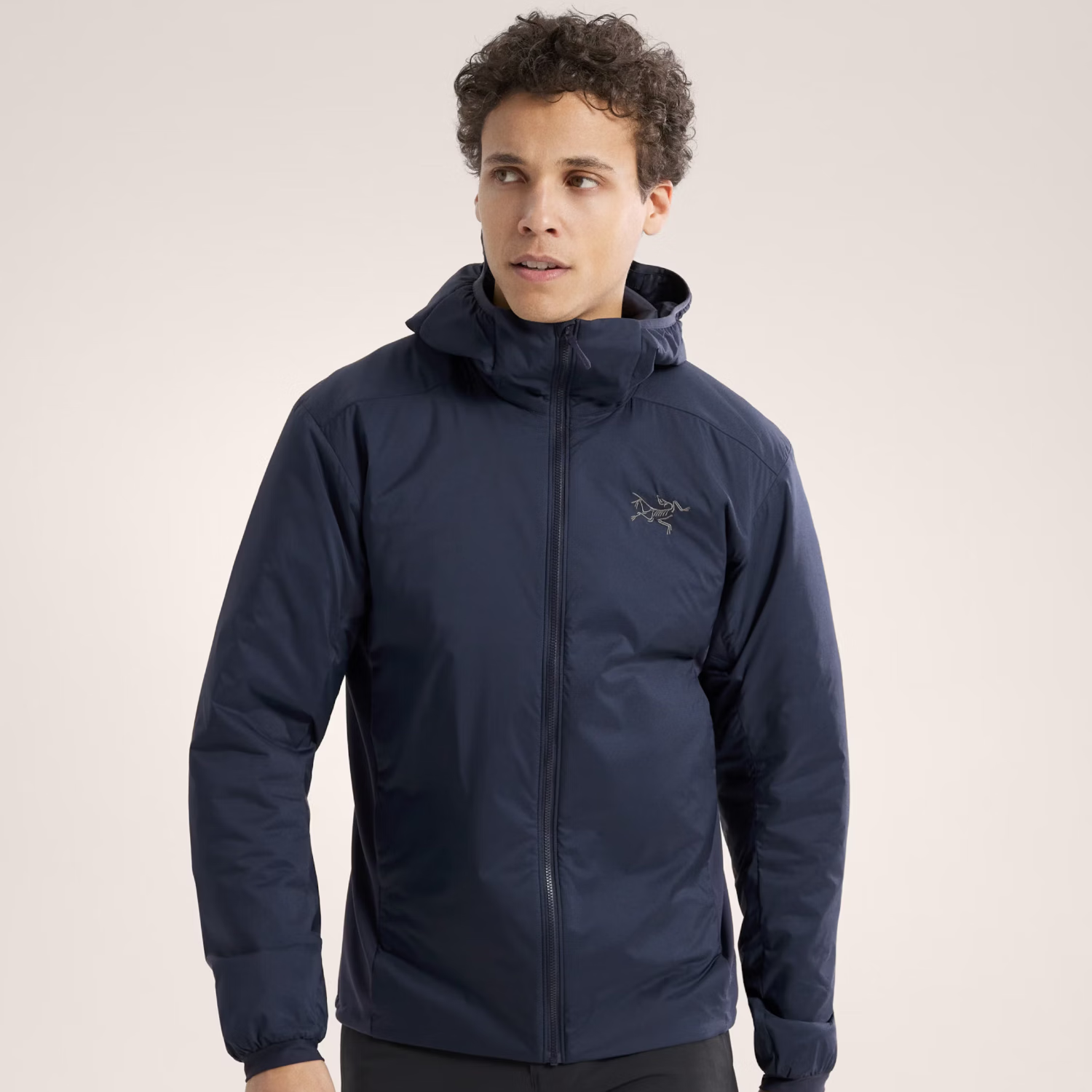 始祖鸟ARC'TERYX ATOM HOODY男款连帽棉服 蓝黑色
