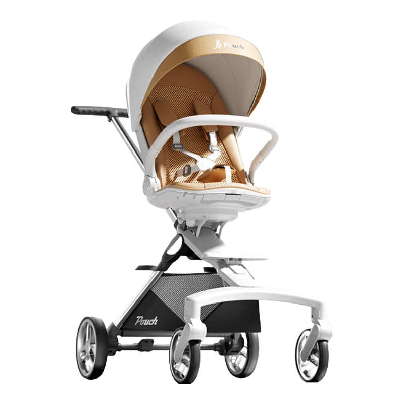 POUCH遛娃神器轻便可折叠双向可坐可躺婴儿推车高景观溜娃手推车婴儿车