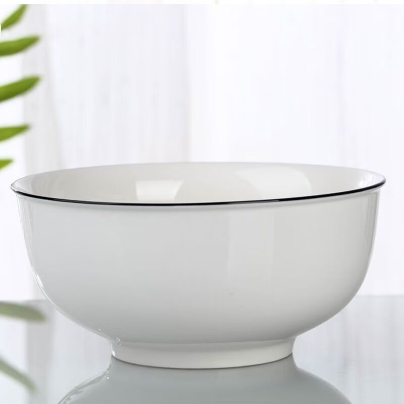 简漾黑线餐具套装碗盘套装陶瓷家饭碗家用碗出租屋全套现代简约厨房碗   4英寸饭碗1个