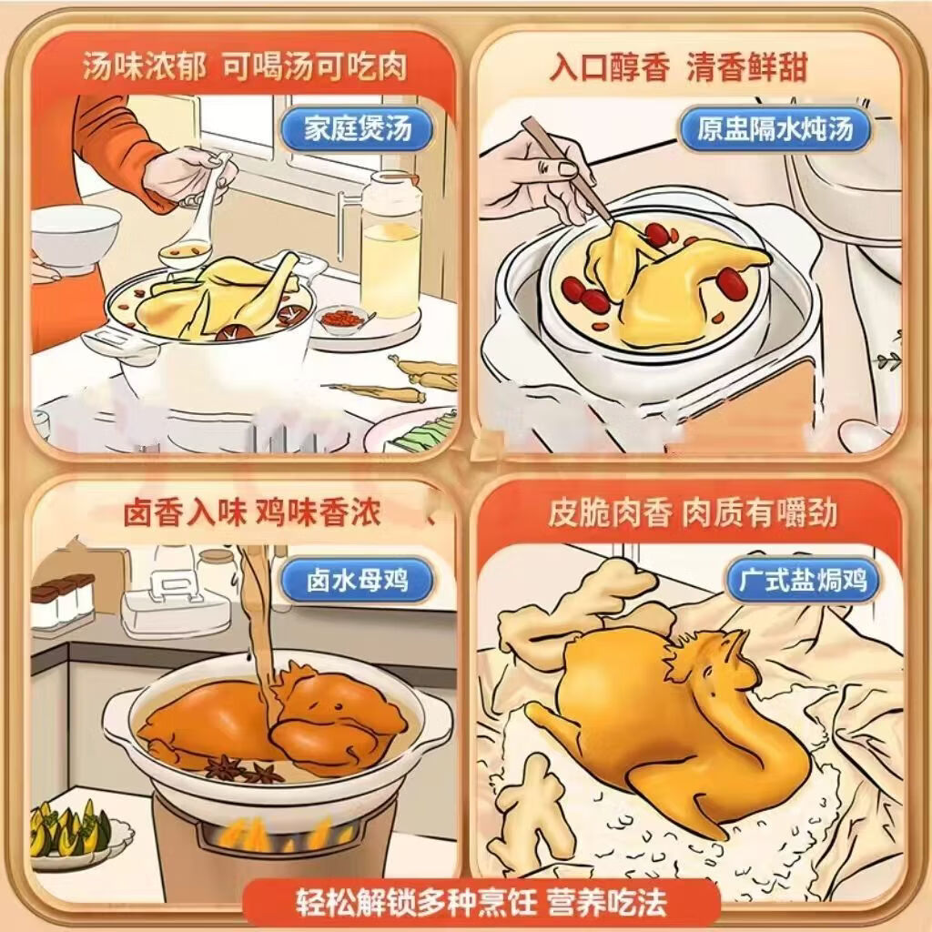 江七公农家散养走地鸡整只鲜土跑步土鸡无抗无激素 沂蒙山散养母鸡 一只黄油母鸡净重2斤