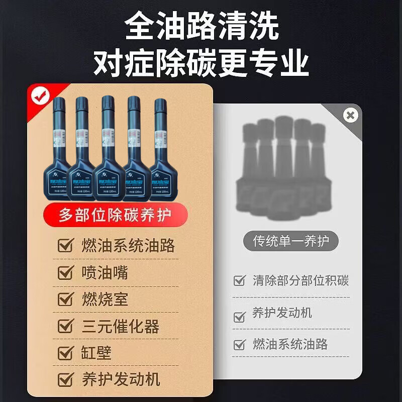 中国石化正品新款海龙燃油宝发动机除积碳汽油添加剂经典款清洗剂 【中国石化加油站正品】6瓶装送玻璃油膜去除剂1瓶