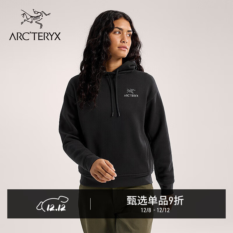ARC'TERYXʼ EMBLEM FLEECE HOODY Ů ץ Black/ɫ S 1260Ԫ