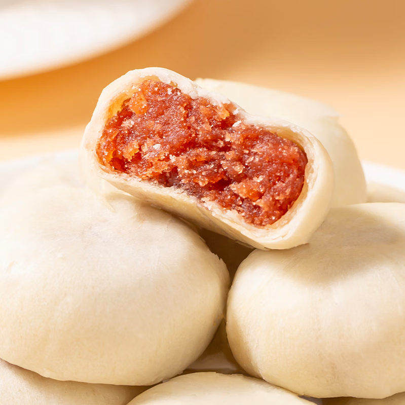 法米诺山楂饼无蔗糖酥软薄皮健身早餐代餐山楂果肉馅饼糕点心散装300g 山楂饼袋装300g(10个装)