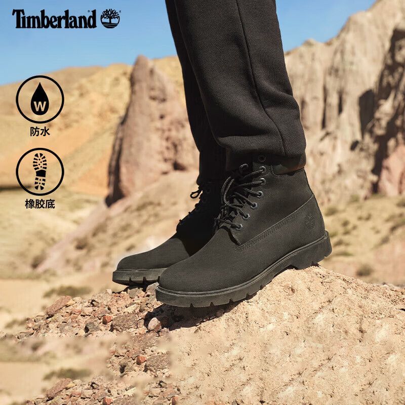 添柏岚（Timberland）踢不烂男鞋秋冬高帮马丁靴户外黑色19039 黑色 40
