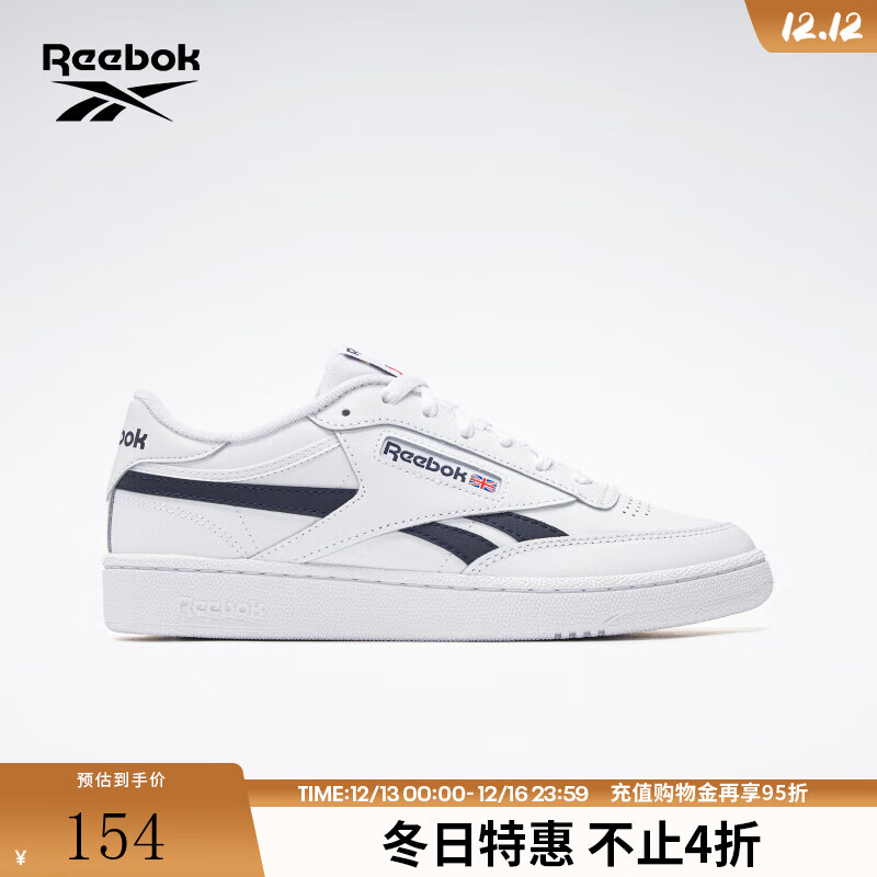 锐步锐步官方男女同款CLUB C REVENGE复古运动休闲时尚百搭小白鞋板鞋 100032881 42.5