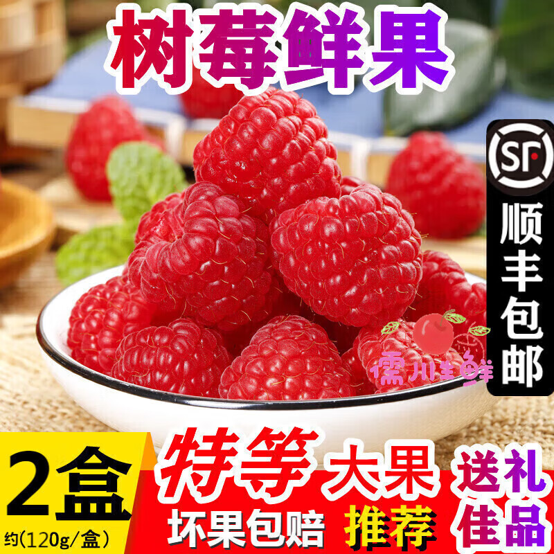 玫梔正宗紅樹莓鮮果水果覆盆子稀有熱帶云南新鮮大樹梅當(dāng)季送禮順豐 240g（2盒裝）大果順豐