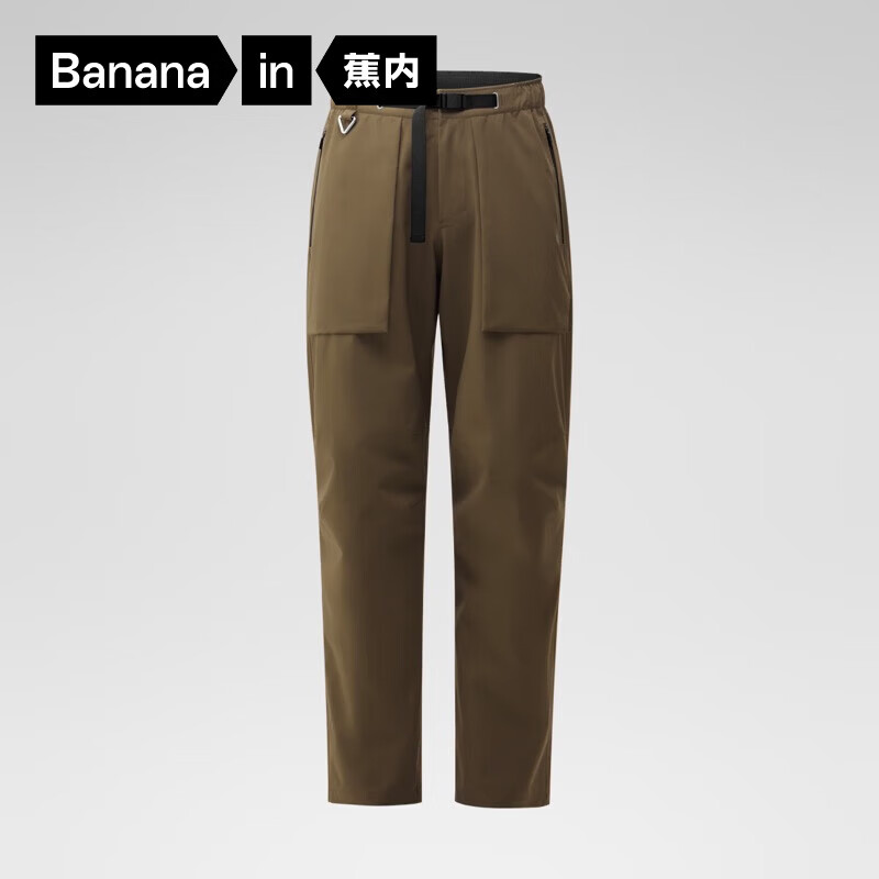 蕉内（Bananain）氧气男士工装长裤子防水春秋新款宽松透气百搭男裤 探险棕 L