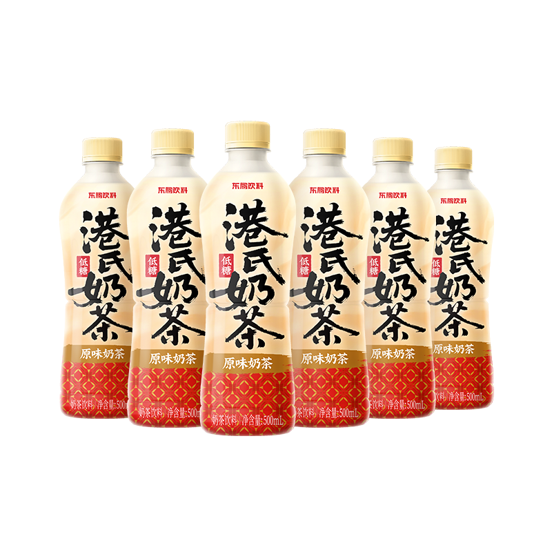 东鹏特饮东鹏低糖港氏奶茶经典原味奶茶饮料500ml 整箱 500ml*6瓶