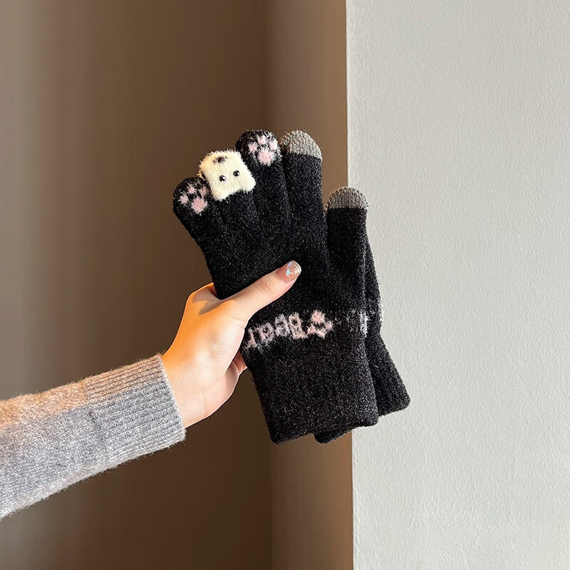 ���޵�ɫ�����׶���Ůins�ɰ��Ӻ�ů�����ﳵѧ����ָ����ë����֯�ﶬ�� ������֯��-��ɫ ���� 10.8Ԫ