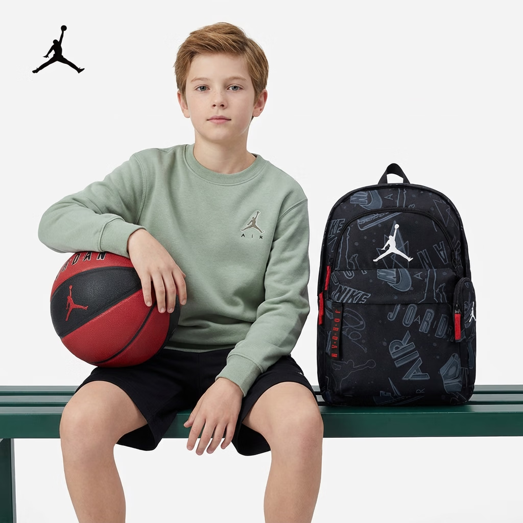 耐克（NIKE）耐克AJ乔丹双肩男女书包简约涂鸦大容量隔层双肩包背包