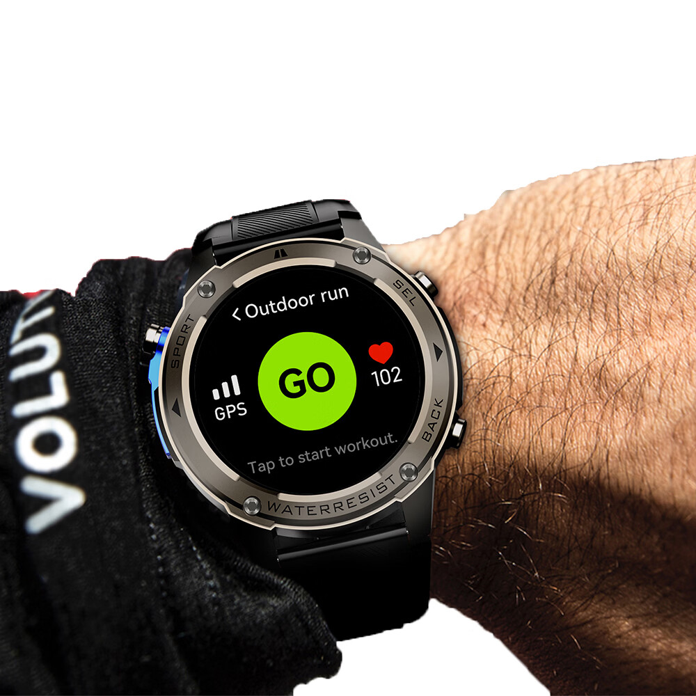 NINEWINDNinewind DM56 GPS跑步运动手表50米深度防水心率监测多功能游泳智能手表 DM56#银色 GPS+50米深度防水+通话+指南针+健康监测