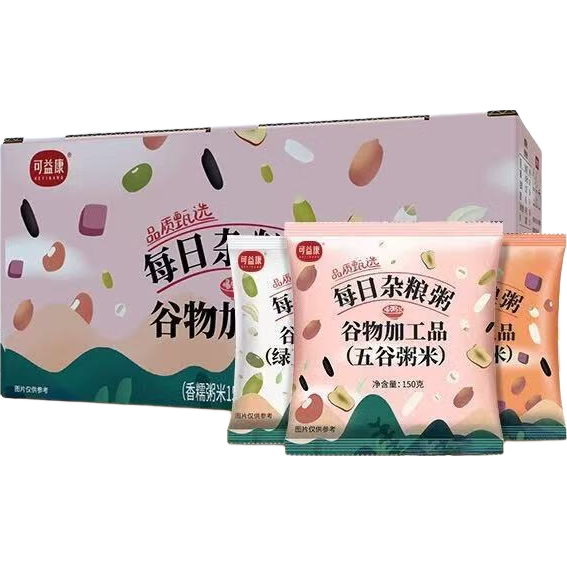 可益康每日雜糧粥1050g八寶粥五谷雜糧組合原料粗糧小 一盒1050克