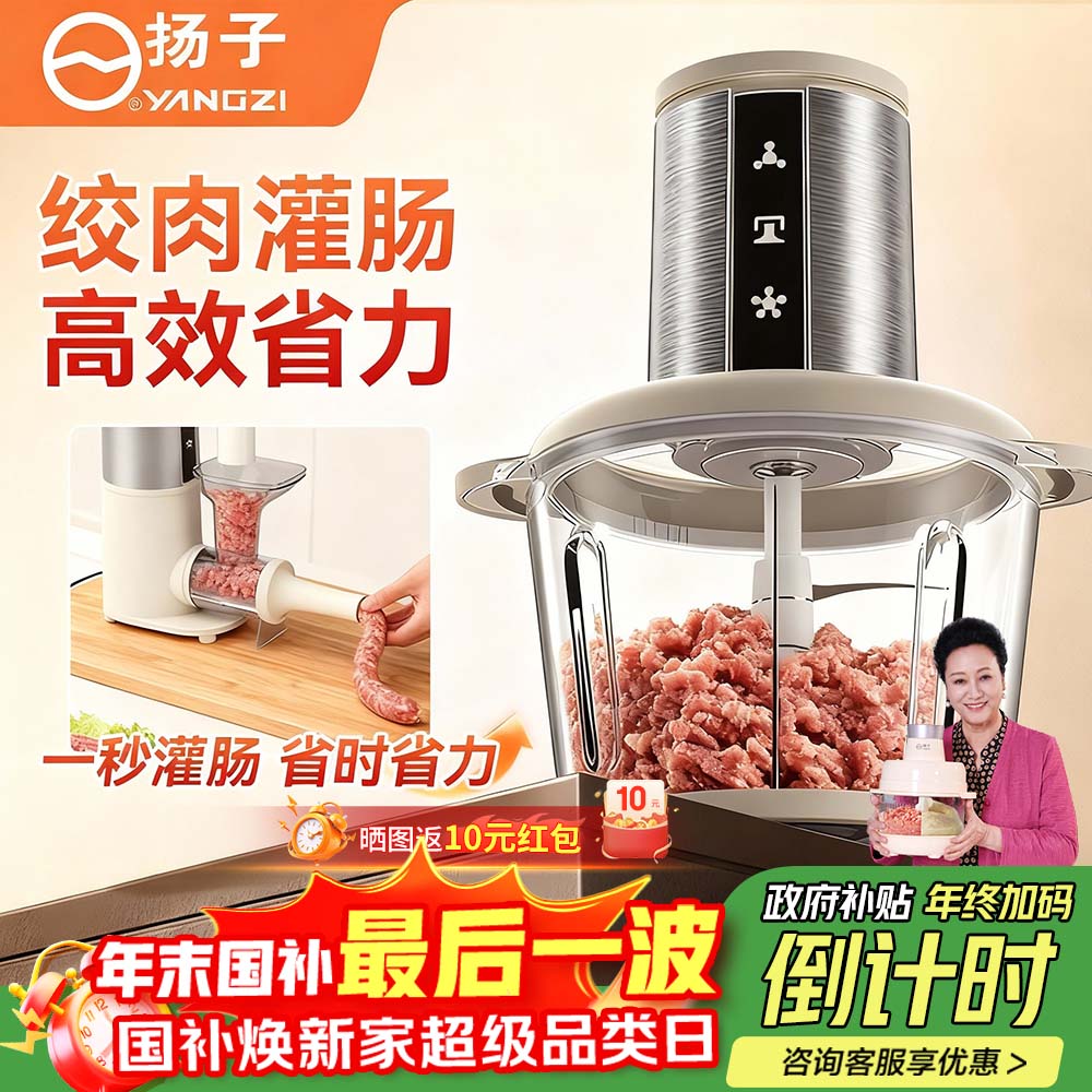 扬子（YANGZI）绞肉机家用灌肠绞肉一体机电动灌肠器灌香肠家用全自动灌肠机