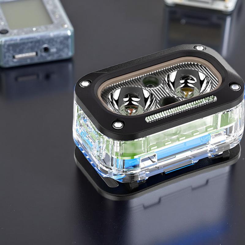 牧迪森头灯强光超亮充电感应超长续航锂电小夜钓鱼专用头戴式登山灯户外 卡其色【升级爆亮XPG灯珠】+挥手感应+持久续航+400LM