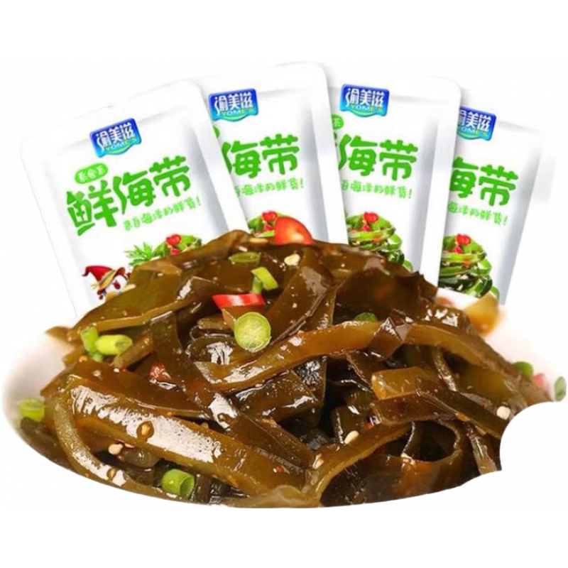 渝美滋渝美滋海帶絲節(jié)片60包即食香辣零食小吃休閑下飯菜小包裝20包 香辣海帶絲(250g約10袋)