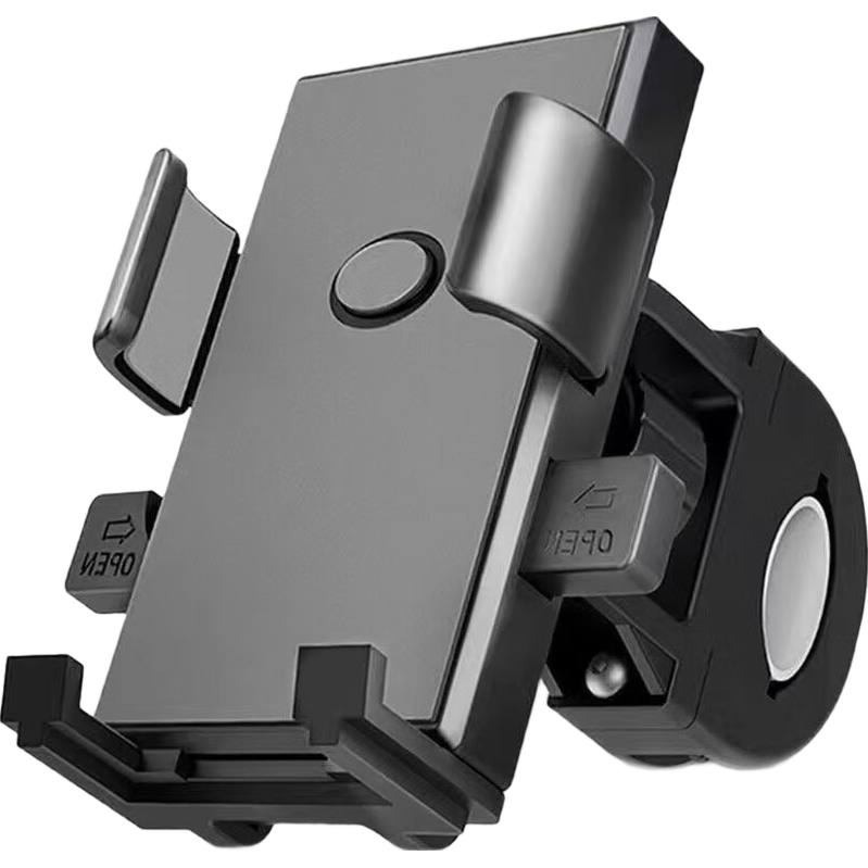 【京东包邮】电动车摩托车可旋转手机支架导航神器外卖骑手车载便携防震装备 黑色【新款升级稳固/N2车把款】