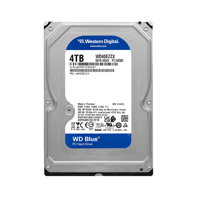 Western Digital WD Blue 4TB 5400ת SATA 3.5Ӣ CMRеӲ 809Ԫ(ȯɹ20Ԫ)