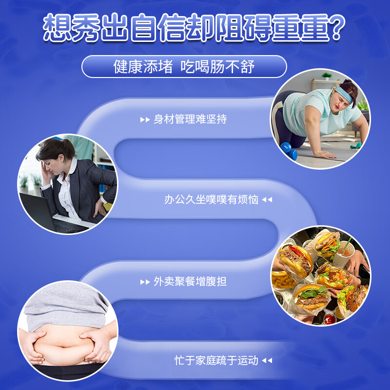 BUIQO小蓝瓶益生菌肠胃排宿儿童成人肠道进口成分即食益生菌 3g*7瓶 【五盒装】