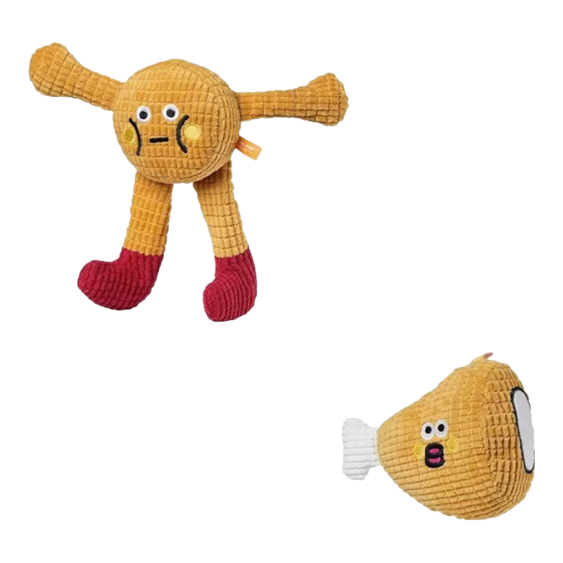 么哇（MEWAJUMP）貓咪玩具梅花腳解悶神器華夫餅毛絨玩偶自嗨發(fā)聲貓薄荷寵物玩具 【二貓家庭必選】華夫餅寶寶+雞腿寶寶