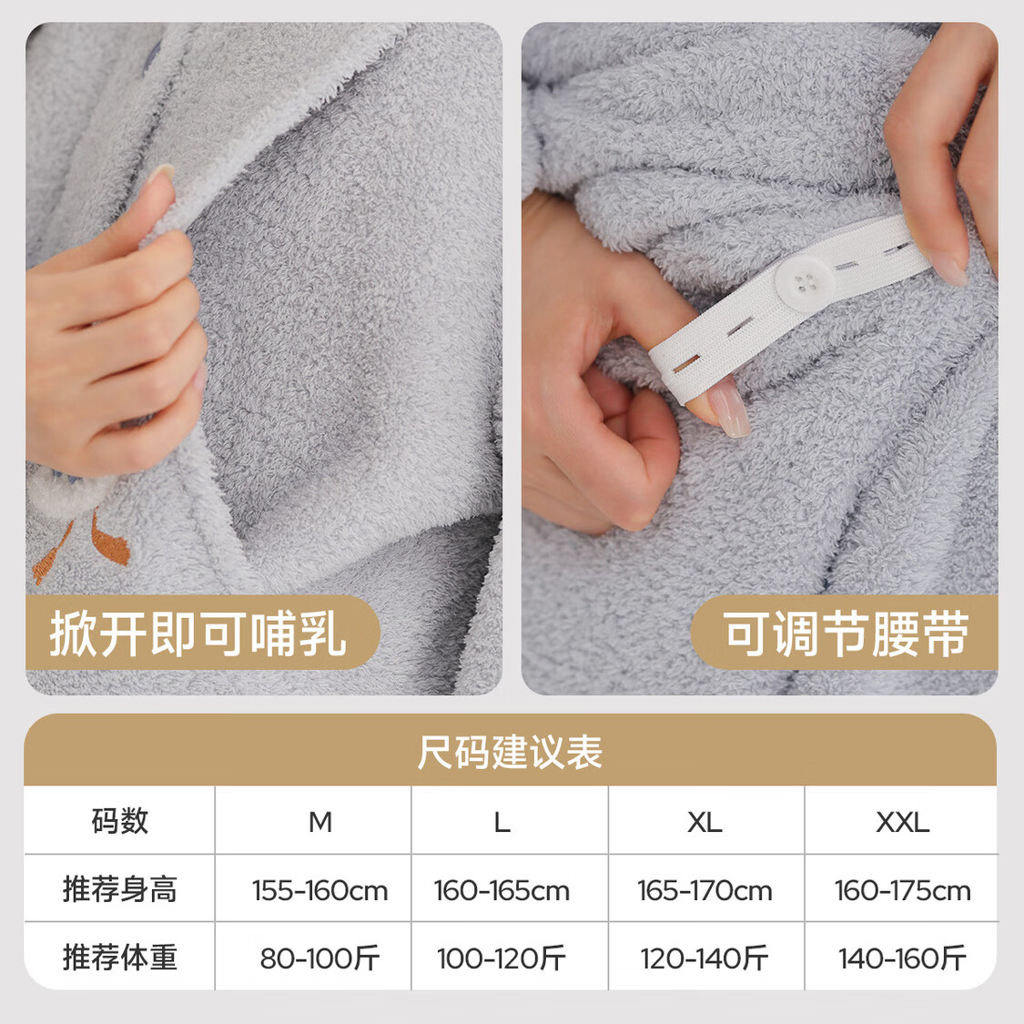 婧麒孕妇睡衣秋冬款月子服产后加厚加绒12月份保暖哺乳喂奶家居服 蓝色 L